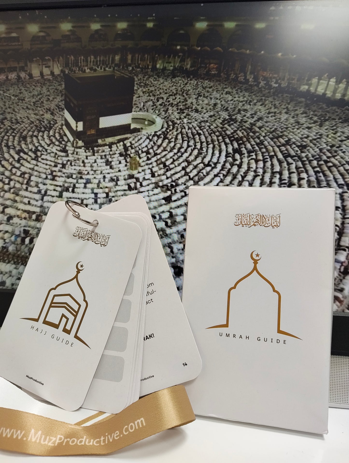 English Hajj Dua Cards with Lanyard + Umrah dua Cards with Lanyard